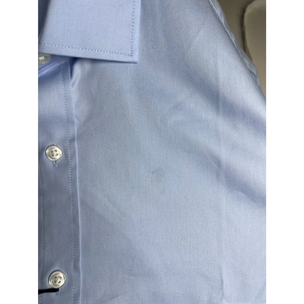 New‎ J.Crew Bowery Performance Stretch Twill Dress Shirt Slim Fit Blue Mens M